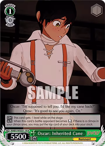 Oscar: Inherited Cane (RWBY/WXE01-19 N), RWBY Premium Booster — Weiß Schwarz card price