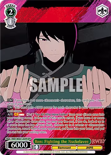 Ren: Fighting the Nuckelavee (OFR) (RWBY/WXE01-20OFR OFR), RWBY Premium Booster — Weiß Schwarz card price