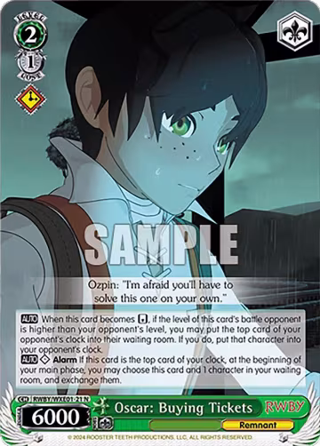 Oscar: Buying Tickets (RWBY/WXE01-21 N), RWBY Premium Booster — Weiß Schwarz card price