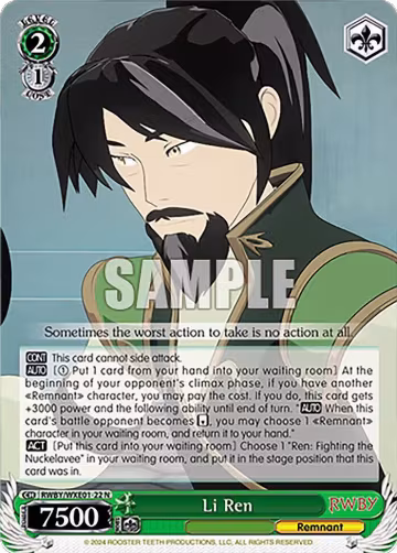 Li Ren (RWBY/WXE01-22 N), RWBY Premium Booster — Weiß Schwarz card price