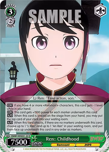 Ren: Childhood (RWBY/WXE01-23 N), RWBY Premium Booster — Weiß Schwarz card price