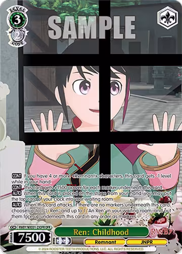 Ren: Childhood (OFR) (RWBY/WXE01-23OFR OFR), RWBY Premium Booster — Weiß Schwarz card price