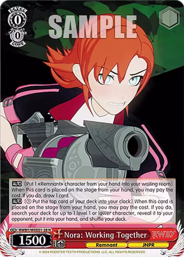Nora: Working Together (RWBY/WXE01-28 N), RWBY Premium Booster — Weiß Schwarz card price