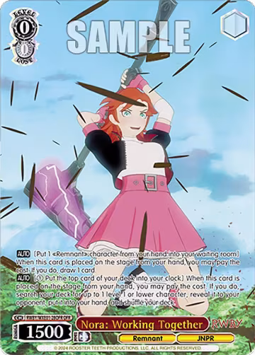 Nora: Working Together (OFR) (RWBY/WXE01-28OFR OFR), RWBY Premium Booster — Weiß Schwarz card price