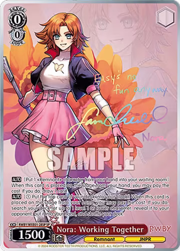 Nora: Working Together (SP) (RWBY/WXE01-28SP SP) — card price