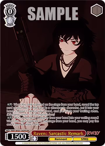 Raven: Sarcastic Remark (OFR) (RWBY/WXE01-30OFR OFR), RWBY Premium Booster — Weiß Schwarz card price