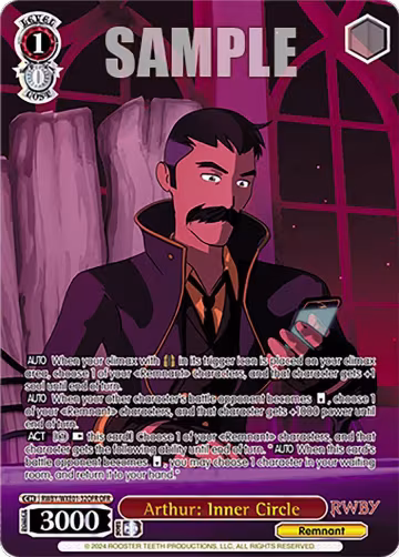Arthur: Inner Circle (OFR) (RWBY/WXE01-32OFR OFR), RWBY Premium Booster — Weiß Schwarz card price