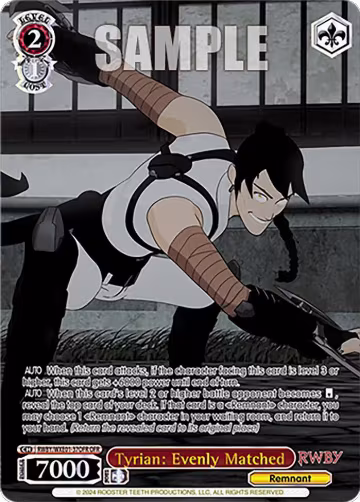 Tyrian: Evenly Matched (OFR) (RWBY/WXE01-37OFR OFR), RWBY Premium Booster — Weiß Schwarz card price