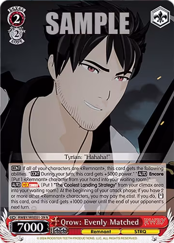Qrow: Evenly Matched (RWBY/WXE01-39 N), RWBY Premium Booster — Weiß Schwarz card price