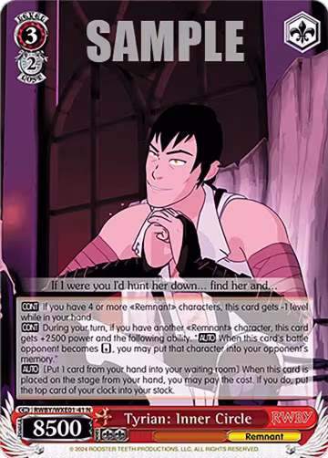 Tyrian: Inner Circle (RWBY/WXE01-41 N), RWBY Premium Booster — Weiß Schwarz card price