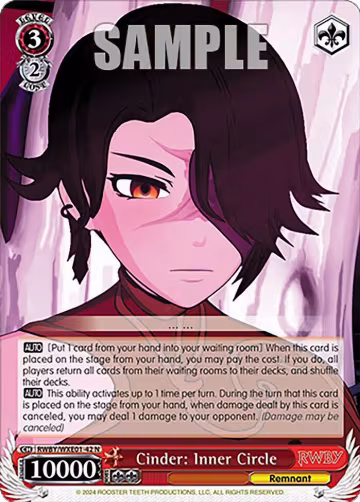 Cinder: Inner Circle (RWBY/WXE01-42 N), RWBY Premium Booster — Weiß Schwarz card price