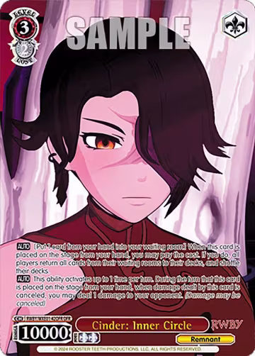 Cinder: Inner Circle (OFR) (RWBY/WXE01-42OFR OFR), RWBY Premium Booster — Weiß Schwarz card price