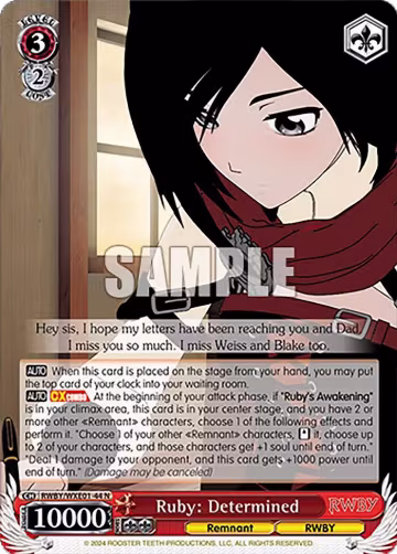 Ruby: Determined (RWBY/WXE01-44 N), RWBY Premium Booster — Weiß Schwarz card price