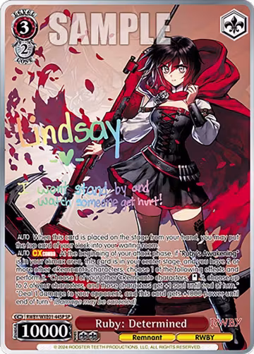 Ruby: Determined (SP) (RWBY/WXE01-44SP SP), RWBY Premium Booster — Weiß Schwarz card price
