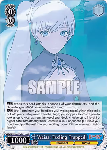 Weiss: Feeling Trapped (RWBY/WXE01-48 N), RWBY Premium Booster — Weiß Schwarz card price