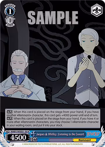Jacques & Whitley: Listening to the Concert (RWBY/WXE01-50 N), RWBY Premium Booster — Weiß Schwarz card price