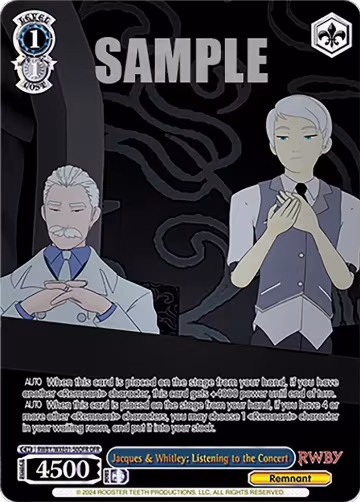 Jacques & Whitley: Listening to the Concert (OFR) (RWBY/WXE01-50OFR OFR), RWBY Premium Booster — Weiß Schwarz card price