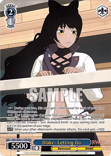 Blake: Letting Go (OFR) (RWBY/WXE01-51OFR OFR), RWBY Premium Booster — Weiß Schwarz card price