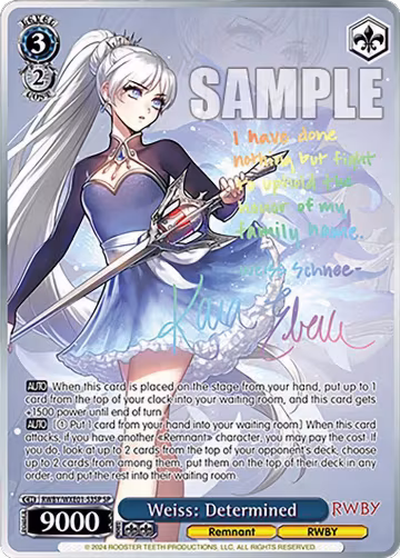 Weiss: Determined (SP) (RWBY/WXE01-53SP SP), RWBY Premium Booster — Weiß Schwarz card price