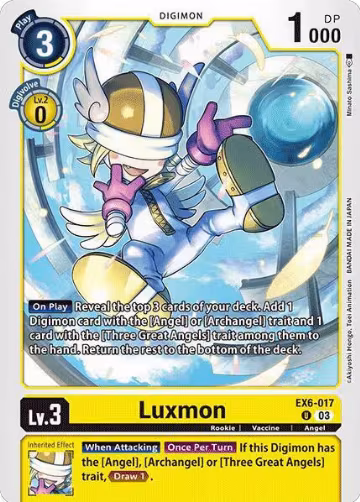 Luxmon (EX6-017 U), Infernal Ascension — Digimon card price