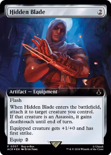 Hidden Blade (Extended Art) (307), Buy-A-Box Promos — Magic card price