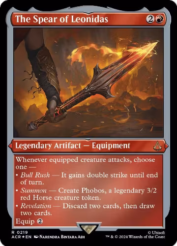 The Spear of Leonidas (Foil Etched) (219), Universes Beyond: Assassin's Creed — Magic card price