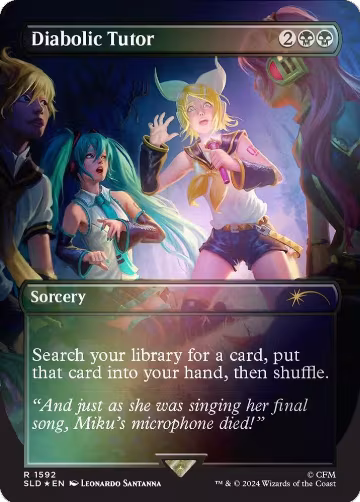 Diabolic Tutor (1592) (Rainbow Foil) (1592), Secret Lair Drop Series — Magic card price