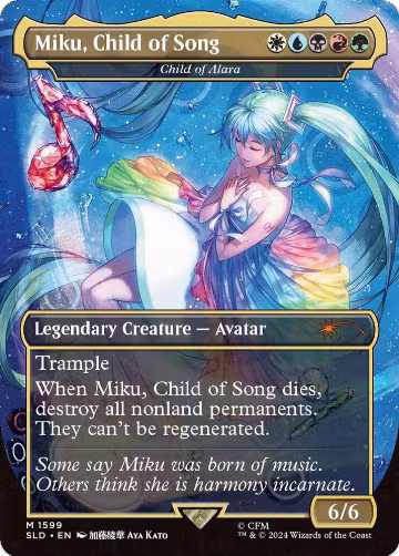 Miku, Child of Song - Child of Alara (1599), Secret Lair Drop Series — Magic card price