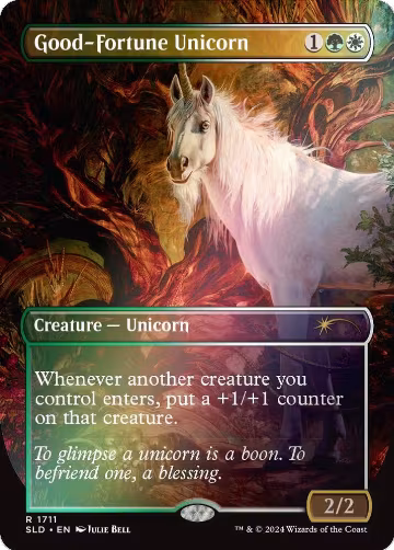 Good-Fortune Unicorn (Rainbow Foil) (1711), Secret Lair Drop Series — Magic card price