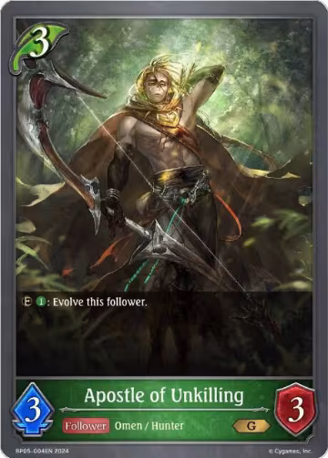 Apostle of Unkilling (BP05-004EN), Omens Eternal — Shadowverse card price