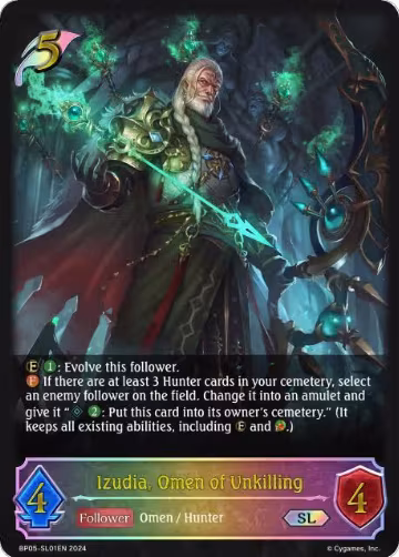 Izudia, Omen of Unkilling (SL) (BP05-SL01EN), Omens Eternal — Shadowverse card price