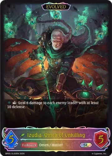 Izudia, Omen of Unkilling (Evolved) (SL) (BP05-SL02EN), Omens Eternal — Shadowverse card price