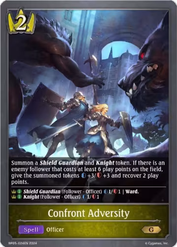 Confront Adversity (BP05-024EN), Omens Eternal — Shadowverse card price