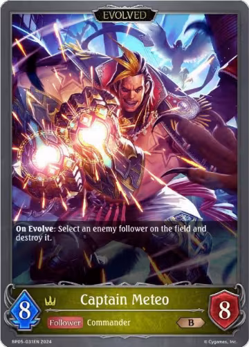Captain Meteo (Evolved) (BP05-031EN), Omens Eternal — Shadowverse card price