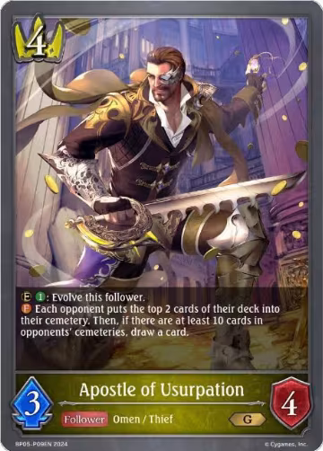 Apostle of Usurpation (Foil) (BP05-P09EN), Omens Eternal — Shadowverse card price