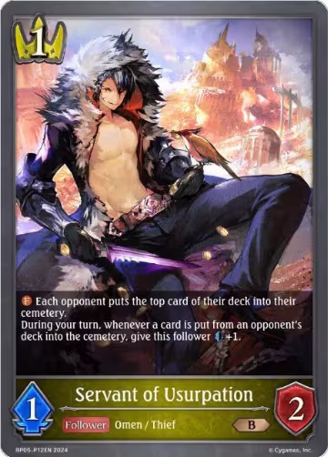 Servant of Usurpation (Foil) (BP05-P12EN), Omens Eternal — Shadowverse card price