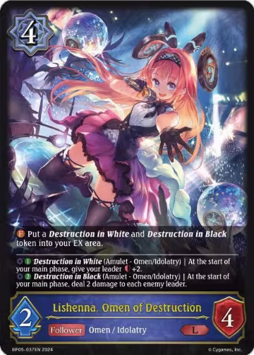 Lishenna, Omen of Destruction (BP05-037EN), Omens Eternal — Shadowverse card price