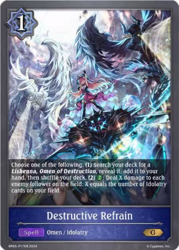 Destructive Refrain - P17EN (Foil) (BP05-P17EN), Omens Eternal — Shadowverse card price