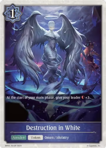 Destruction in White (BP05-T01EN), Omens Eternal — Shadowverse card price