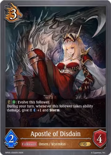Apostle of Disdain (BP05-055EN), Omens Eternal — Shadowverse card price