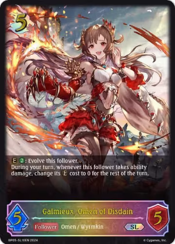 Galmieux, Omen of Disdain (SL) (BP05-SL10EN), Omens Eternal — Shadowverse card price