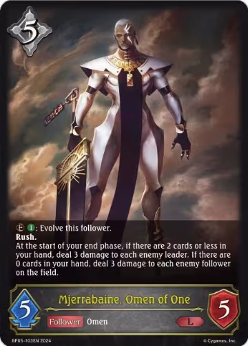 Mjerrabaine, Omen of One (BP05-103EN), Omens Eternal — Shadowverse card price