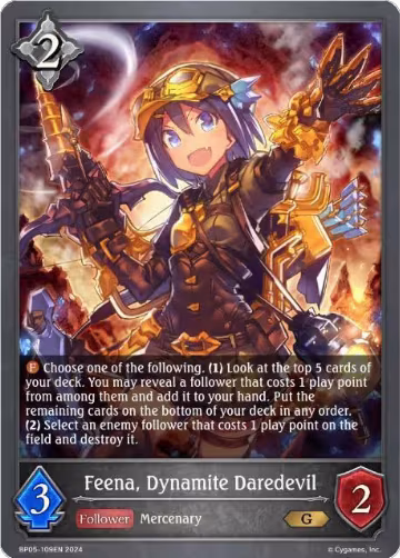 Feena, Dynamite Daredevil (BP05-109EN), Omens Eternal — Shadowverse card price