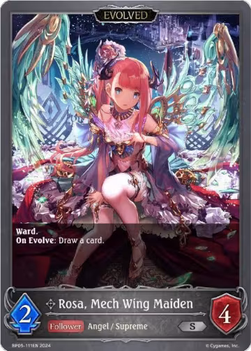 Rosa, Mech Wing Maiden (Evolved) (BP05-111EN), Omens Eternal — Shadowverse card price