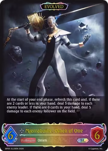 Mjerrabaine, Omen of One (Evolved) (SL) (BP05-SL20EN), Omens Eternal — Shadowverse card price