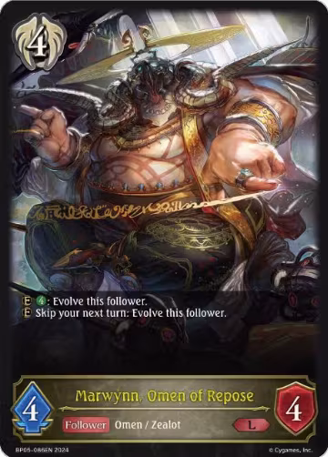 Marwynn, Omen of Repose (BP05-086EN), Omens Eternal — Shadowverse card price