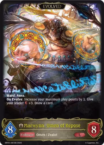 Marwynn, Omen of Repose (Evolved) (BP05-087EN), Omens Eternal — Shadowverse card price