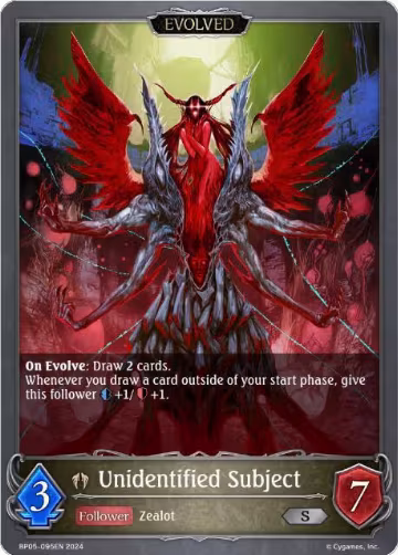 Unidentified Subject (Evolved) (BP05-095EN), Omens Eternal — Shadowverse card price