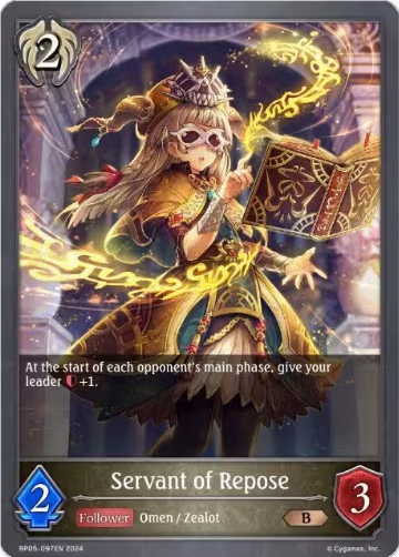 Servant of Repose (BP05-097EN), Omens Eternal — Shadowverse card price