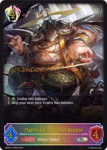 Marwynn, Omen of Repose (SL) (BP05-SL16EN), Omens Eternal — Shadowverse card price